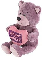 Maxi Toys Мягкая игрушка Ronny&Molly Мишка Ронни с Сердечком, 21 см