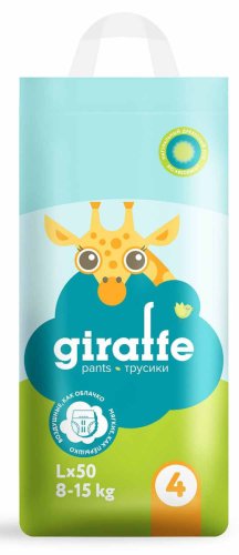 Lovular Подгузники-трусики Giraffe L, 8-15 кг, 50 штук