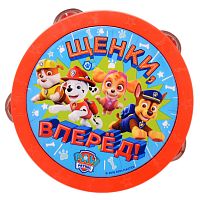 Spin master игрушечный бубен paw patrol / цвет красный, голубой					