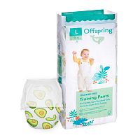 Offspring Трусики-подгузники, L 9-14 кг. 36 штук / расцветка Авокадо					