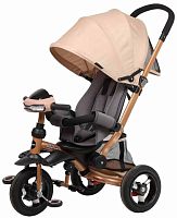 Moby kids Велосипед-коляска Stroller trike Air Car / цвет кофе с молоком, рама золотой металлик					