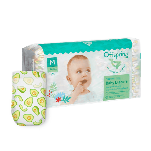 Offspring Подгузники, M 6-10 кг. 42 штуки / расцветка Авокадо