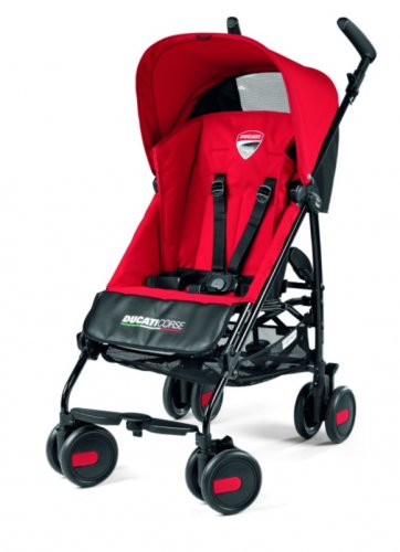 Peg-Perego Коляска детская прогулочная Pliko Mini + бампер передний / цвет Ducati красный/черный