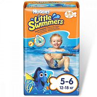 Huggies Трусики подгузники для плавания Хаггис (5-6), 12-18 кг					