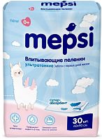 Mepsi Впитывающие пеленки ультратонкие, с абсорбентом, 60х90 см, 30 штук					