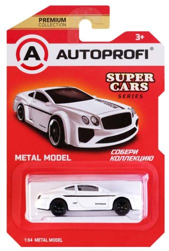 Autoprofi Машинка коллекционная 1:64 Super Cars / цвет белый